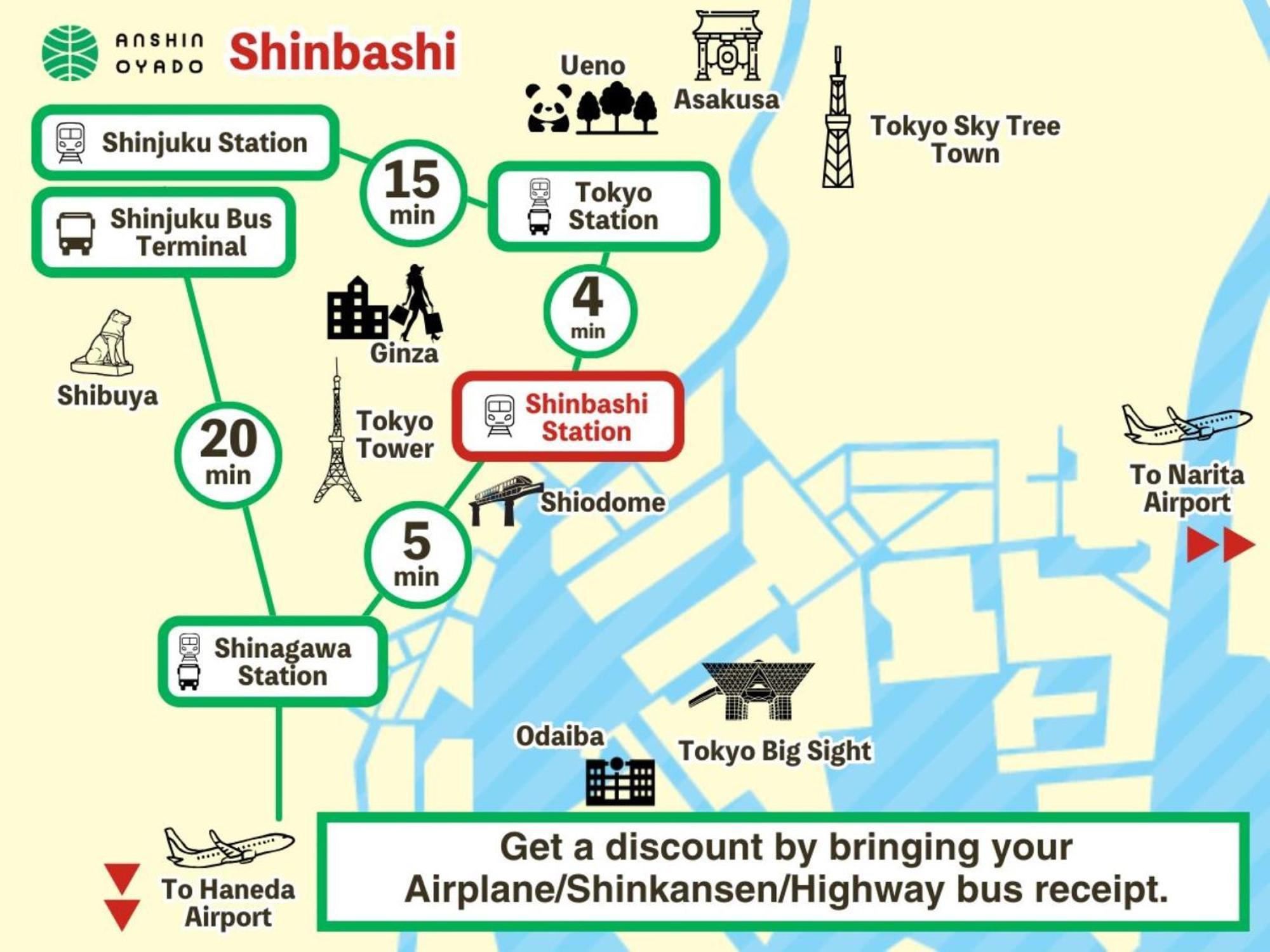 Anshin Oyado Shinbashi Ekimaeten Tokio Exterior foto